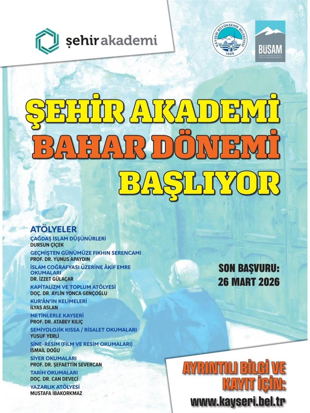 BÜSAM Şehir Akademi, bahar dönemi kayıtları başladı