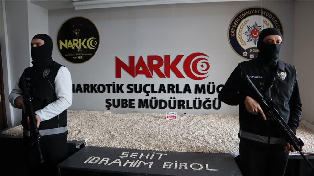 Kayseri'de 1 milyon 260 bin adet uyuşturucu hap ele geçirildi