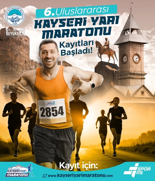 6. Uluslararası Kayseri Yarı Maratonu'nda kayıtlar başladı