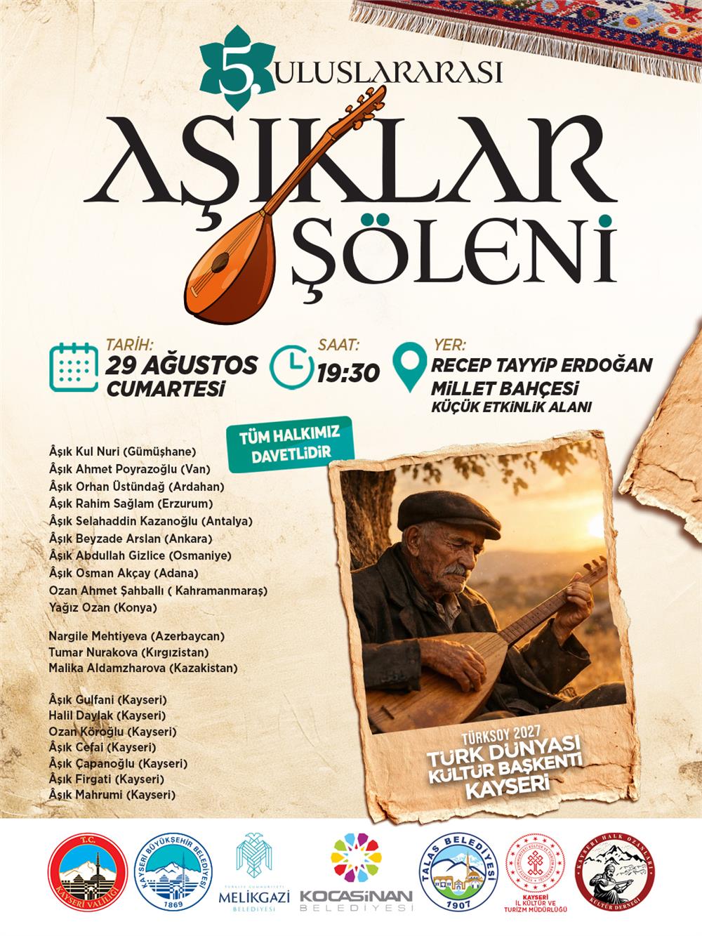 Kayseri, Âşıklar Şöleni'ne ev sahipliği yapacak