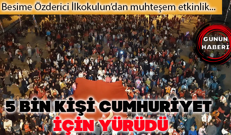5 bin kişilik dev Cumhuriyet Yürüyüşü