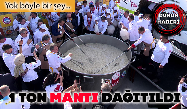BÜYÜKŞEHİR’DEN 100’ÜNCÜ YILA ÖZEL 1 TON MANTI DAĞITIMI